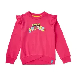 Cub McPaws Kids Pink Cotton Printed Full Sleeves Sweatshirt-image-71