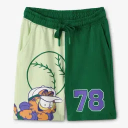The Souled Store Boys Green Cotton Character Based Shorts-image-32