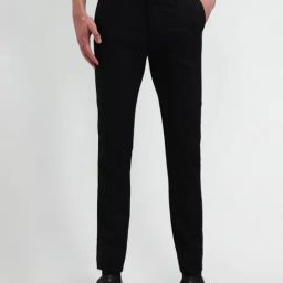Arrow Black Slim Fit Trousers-picture-12