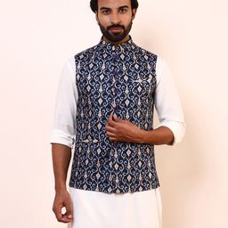 Satwaa Men Ethnic Motifs Printed Nehru Jacket-picture-50