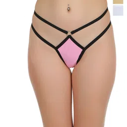 SELFCARE Women Pack Of 3 Low Rise Thong Briefs-image-66