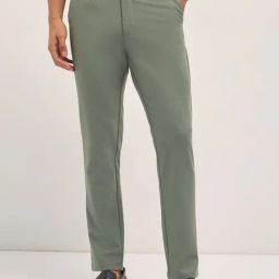 The Bear House Green Slim Fit Trousers-image-65