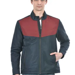 Numero Uno Navy Regular Fit Colour Block Jacket image 1