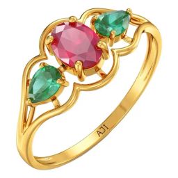 Joyalukkas 22k (916) Purity Yellow Gold Rain Globule Ring for Women-picture-25