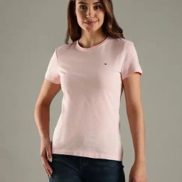 Tommy Hilfiger Pink Cotton Regular Fit T-Shirt-picture-20