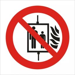 RS PRO 100x100 mm Vinyl Fire Safety Sign With Pictogram Only Text Self-Adhesive 8578643-3