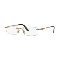 Ray-Ban Golden Rectangular Eye Frame for Men image 1