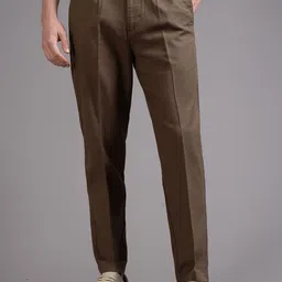 British Club Men Smart Slim Fit Low-Rise Pleated Chinos-picture-19