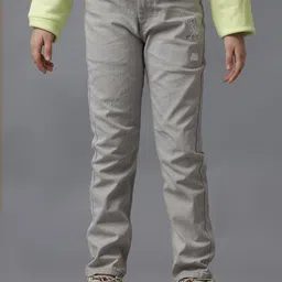 UNDER FOURTEEN ONLY Girls Mid-Rise Low Distress Jeans-image-76