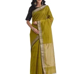 Fabindia Green Woven Design Saree-picture-15