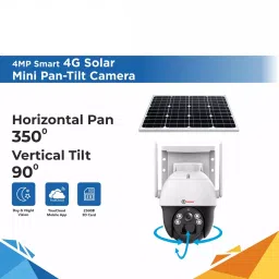 Trueview 4G Sim 4 MP Two Way Talk Solar Powered Pan and Tilt  CCTV Security Camera with Solar Panel image 4