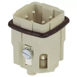 Harting Heavy Duty Connector Inserts / Modules RECTANGULAR HAN INSERT, PLUG, 4WAY SCREW, 09200042611-62