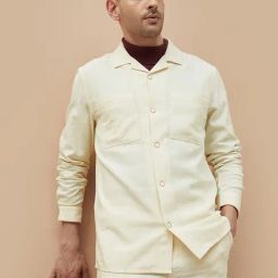 Code By Lifestyle Beige Regular Fit Shirt-image-5