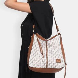 Lavie Clair White Logo Large Shoulder Bag-image-53
