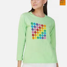 Metronaut Women 2 Printed Bio Finish Applique T-shirt-picture-0