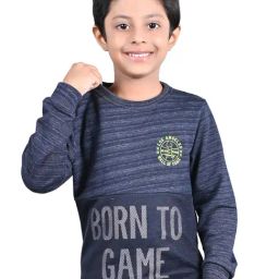3PIN Boys Navy Cotton Regular Fit Printed Sweatshirt-picture-14