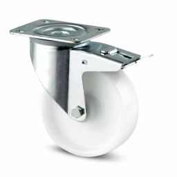 Tente Braked Swivel Castor Wheel, 200 Kg Capacity, 80 mm Wheel, 3477 UOR 080/30 P62 BLANC-image-67