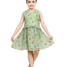 BAESD Floral Print Georgette Fit & Flare Dress-picture-44