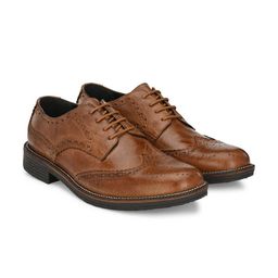 CARLO ROMANO Men Leather Lace up Formal Brogues Shoes-image-91