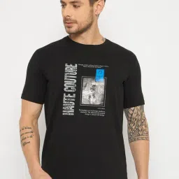 Duke Black Slim Fit Printed T-Shirt-image-85