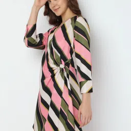 Vero Moda Multicolor Color-Block A Line Dress image 3
