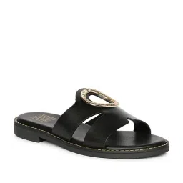 ViviBlu Women's Black Slide Sandals-picture-32