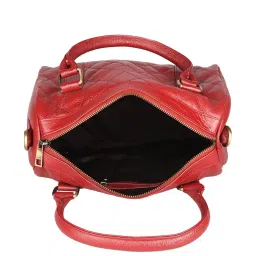 Genwayne Red Textured Medium Handbag image 4