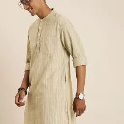 Taavi Embellished Woven Legacy Pure Cotton Kurta With Sheen Detail-picture-56