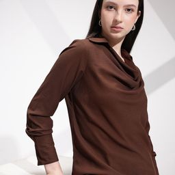 her by invictus Cowl Neck Twisted Top-image-56