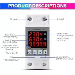amiciSmart Digital Energy Meter 63 Amp 230 V with Over/Under Voltage & Overload Protection, Weather-Proof, 1xTOMZN-DDS238-VAP-M image 2