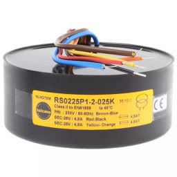 Nuvotem Talema Toroidal Transformer 230V AC 2 x 25V AC 225VA 2 Output, 0225P1-2-025K-image-77