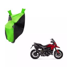 Auto Pearl Waterproof Two Wheeler Cover For Ducati Hyperstrada (Green & Black)-image-11