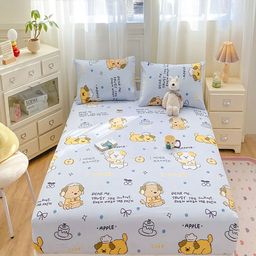 JC HOME Blue Graphic Printed 140 TC Queen Bedsheet Set 1.50m x 2m-picture-25