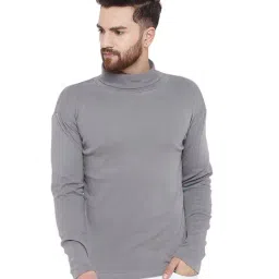 Hypernation Grey High Neck T-Shirt-51