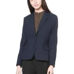 Solly by Allen Solly Navy Slim Fit Blazer-picture-39