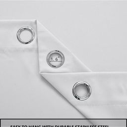 IVAZA White Polyester Window Curtains image 3