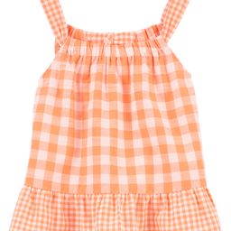 Carter's Sleeveless Checks Top - Orange-image-44