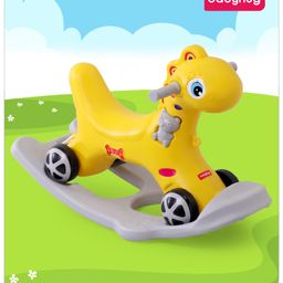 Babyhug Bronco 2 in 1 Rocking Horse cum Ride on - Yellow-12