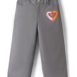 Under Fourteen Only Heart Printed Pant - Grey-image-23