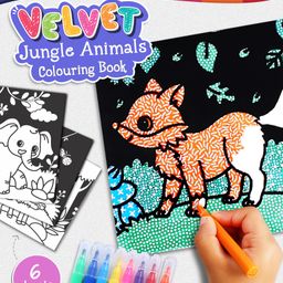 Intelliskills Velvet Jungle Animals Colouring Book for Kids | Soft-Touch Velvet & Textured Pages | Colour Recognition | Enhances Focus, Creativity & Motor Skills | For Gifting | Educator Recommended-15