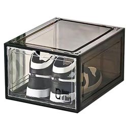 House of Quirk large storage box with magnetic suctin door for shoes Pack of 1 - Black-picture-41
