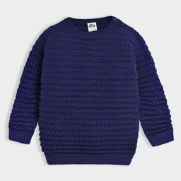 Mi Arcus 100% Cotton Knit Full Sleeves Self Designed Sweater - Blue-picture-41