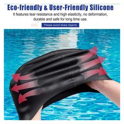 KARBD Pattern Design Silicone Swimming Cap - Grey image 4