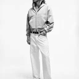 H&M Oversized Fit Zip-Through Hoodie-image-76