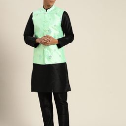 SOJANYA Regular Kurta With Churidar & With Nehru Jacket-30