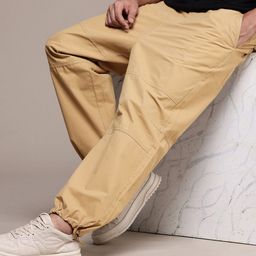 The Roadster Life Co. Men Baggy Fit Pure Cotton Joggers-image-16
