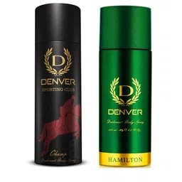 Denver Men Set of 2 Long Lasting Deodorant - Hamilton 200ml & Sporting Club Champ 200ml-7