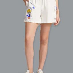 Free Authority White Printed Shorts-image-41