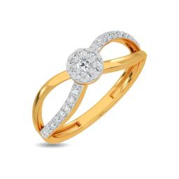 Kisna Diamond & Gold Jewellery Aimee 18k (750) Diamond & Gold Ring For Women-image-6