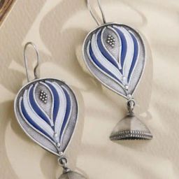 Priyaasi Blue Oxidized Contemporary Drop Earring-image-29